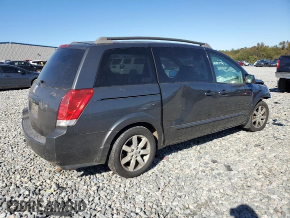 2006 Nissan Quest with VIN 5N1BV28U46N121053, listed as a Copart auction lot 82080434 with 168,902 mi miles and Salvage Title. Bid and sale history available at carsss.com. Image 3.