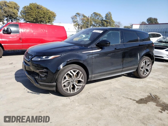 2021 Land Rover Range Rover Evoque R-Dynamic S with VIN SALZT2FX9MH127523, listed as a Copart auction lot 44812753 with 27,393 mi miles. Bid and sale history available at carsss.com. Image 1.