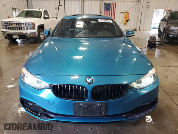 2018 BMW 4 Series 430i xDrive with VIN WBA4J3C55JBG91250, listed as a Copart auction lot 53973815 with 136,598 mi miles and Clean Title. Bid and sale history available at carsss.com. Image 5.