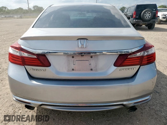 2016 Honda Accord Sport with VIN 1HGCR2F51GA052910, listed as a Copart auction lot 59615995 with 161,452 mi miles and Salvage title. Bid and sale history available at DreamBid. Image 6.