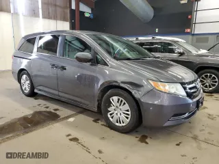 2015 Honda Odyssey LX with VIN 5FNRL5H26FB131655, listed as a Copart auction lot 45963365 with 214,535 mi miles and Clean Title. Bid and sale history available at carsss.com. Image 4.