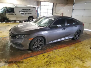 2020 Honda Civic Sedan Sport with VIN 19XFC2F88LE026335, listed as a Copart auction lot 87795115 with 109,122 mi miles and Salvage Title. Bid and sale history available at carsss.com. Image 1.