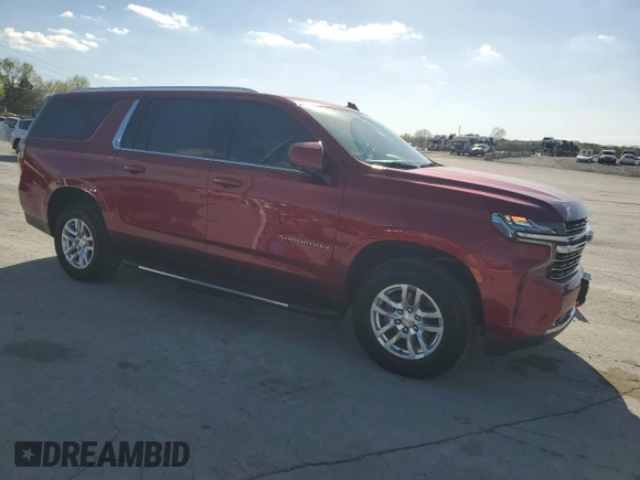 2022 Chevrolet Suburban LT with VIN 1GNSKCKD1NR161696, listed as a Copart auction lot 52105165 with 84,389 mi miles and Clean Title. Bid and sale history available at DreamBid. Image 4.