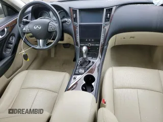 2014 Infiniti Q50 Premium with VIN JN1BV7AR1EM681496, listed as a Copart auction lot 61823625 with 53,261 mi miles and Salvage title. Bid and sale history available at DreamBid. Image 8.