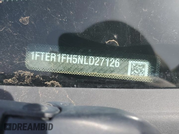 2022 Ford Ranger XL with VIN 1FTER1FH5NLD27126, listed as a Copart auction lot 48997245 with 41,932 mi miles and Salvage title. Bid and sale history available at DreamBid. Image 12.