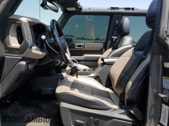 2022 Ford Bronco with VIN 1FMEE5DP6NLB38204, listed as a Copart auction lot 60148575 with 95,357 mi miles and Salvage title. Bid and sale history available at DreamBid. Image 7.