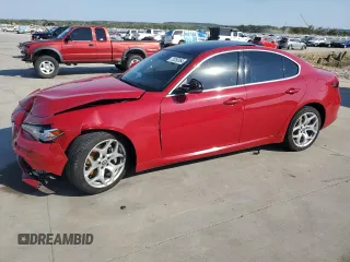 2020 Alfa Romeo Giulia Ti with VIN ZARFANBN4L7638623, listed as a Copart auction lot 75250364 with 37,218 mi miles and Salvage Title. Bid and sale history available at carsss.com. Image 1.