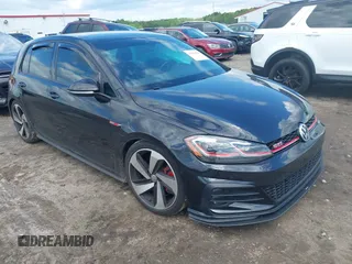 2019 Volkswagen GTI S z VIN 3VW5T7AU9KM023698, wystawiony jako IAAI lot #41994621 z przebiegiem 53 382 mil mil oraz . Historia ofert i sprzedaży dostępna na DreamBid. Obrazek 1.