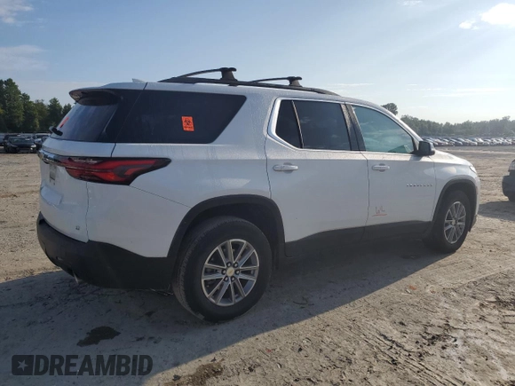 2023 Chevrolet Traverse LT Leather with VIN 1GNERHKW5PJ163878, listed as a Copart auction lot 72042604 with 28,124 mi miles and Salvage Title. Bid and sale history available at carsss.com. Image 3.