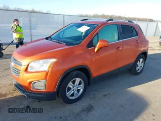 2015 Chevrolet Trax LT with VIN KL7CJRSB8FB152230, listed as a IAAI auction lot 41850974 with 144,490 mi miles and . Bid and sale history available at DreamBid. Image 2.