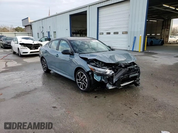 2025 Nissan Sentra SR with VIN 3N1AB8DV3SY246281, listed as a Copart auction lot 42156675 with 668 mi miles and Salvage Title. Bid and sale history available at DreamBid. Image 14.