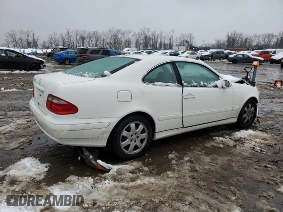 2002 Mercedes-Benz CLK 320/430 with VIN WDBLJ65G82T126125, listed as a Copart auction lot 44887835 with Not Provided miles and Salvage Title. Bid and sale history available at DreamBid. Image 3.