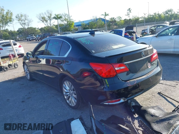 2014 Acura RLX Advance Pkg with VIN JH4KC1F95EC003282, listed as a IAAI auction lot 42059477 with 186,283 mi miles. Bid and sale history available at carsss.com. Image 3.