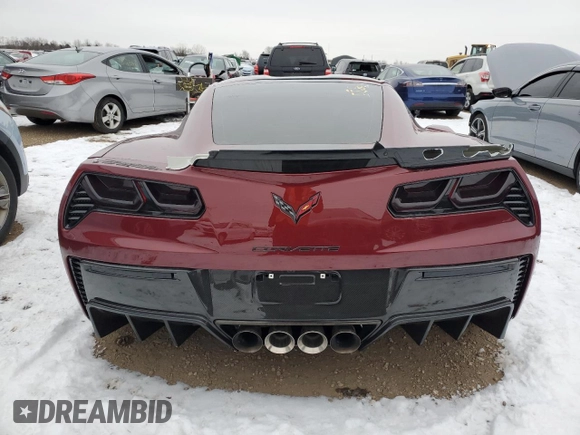 2018 Chevrolet Corvette Grand Sport 2LT with VIN 1G1YX2D70J5100047, listed as a Copart auction lot 84485544 with 0 mi miles and Salvage Title. Bid and sale history available at carsss.com. Image 6.