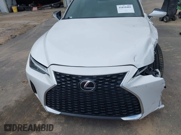 2021 Lexus IS with VIN JTHCA1D21M5116584, listed as a IAAI auction lot 41818401 with 56,354 mi miles. Bid and sale history available at carsss.com. Image 12.