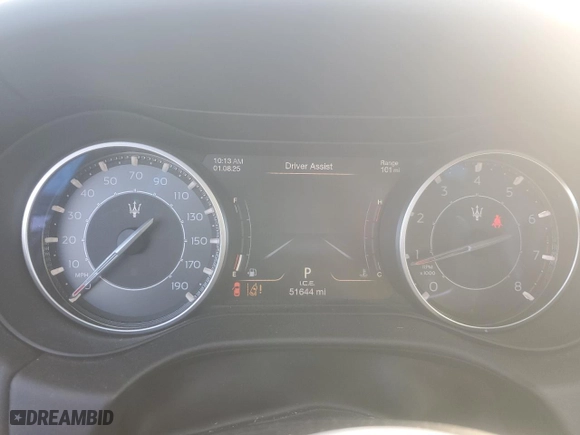 2021 Maserati Ghibli S Q4 GranSport with VIN ZAM57YTS1M1360824, listed as a Copart auction lot 85530984 with 51,644 mi miles and Salvage Title. Bid and sale history available at carsss.com. Image 9.
