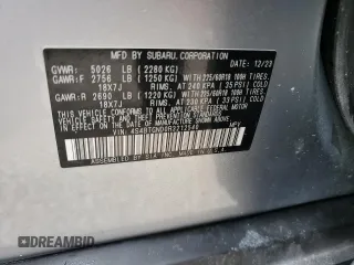 2024 Subaru Outback Limited XT z VIN 4S4BTGND0R3212540, wystawiony jako Copart lot #75065944 z przebiegiem 5 621 mil mil oraz Nie do naprawy • Non repairable. Historia ofert i sprzedaży dostępna na DreamBid. Obrazek 14.