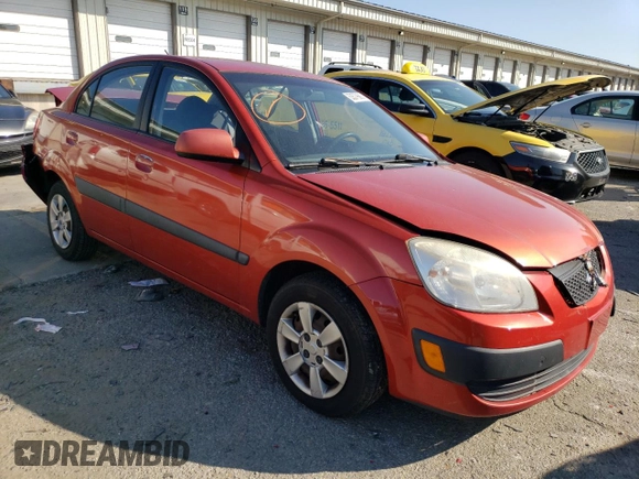 2007 Kia Rio LX with VIN KNADE123976204896, listed as a Copart auction lot 63579683 with 212,296 mi miles and Salvage Title. Bid and sale history available at carsss.com. Image 4.