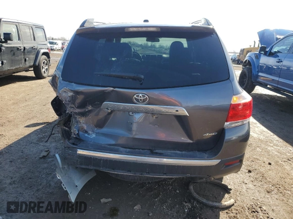 2013 Toyota Highlander Limited with VIN 5TDDK3EH5DS265771, listed as a Copart auction lot 49282335 with 214,748 mi miles and Salvage title. Bid and sale history available at DreamBid. Image 6.