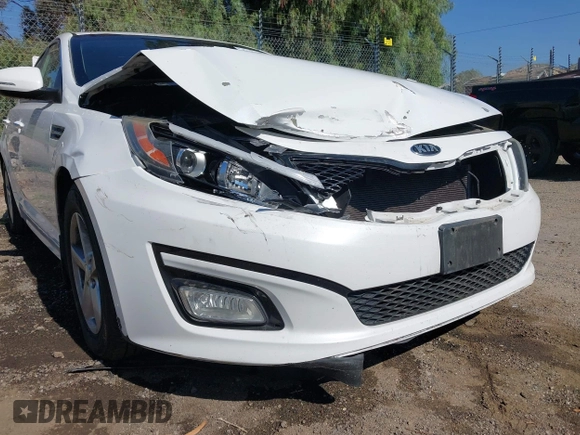 2015 Kia Optima LX with VIN 5XXGM4A76FG456677, listed as a IAAI auction lot 41976831 with 138,008 mi miles. Bid and sale history available at carsss.com. Image 6.
