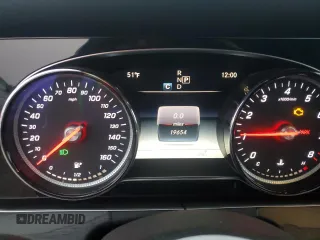 2018 Mercedes-Benz E-Class E 400 with VIN WDD1K6FB3JF041124, listed as a Copart auction lot 43188985 with 19,654 mi miles and Salvage Title. Bid and sale history available at carsss.com. Image 9.