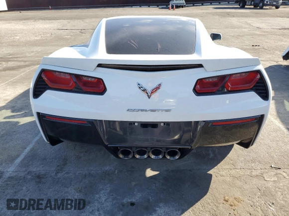 2016 Chevrolet Corvette 1LT with VIN 1G1YB2D7XG5121916, listed as a Copart auction lot 46175055 with 57,624 mi miles and Salvage Title. Bid and sale history available at carsss.com. Image 6.