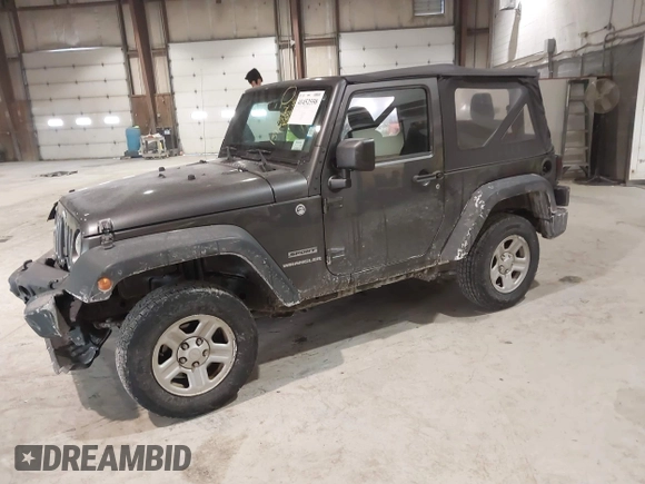 2014 Jeep Wrangler Sport with VIN 1C4AJWAG6EL167579, listed as a IAAI auction lot 41801276 with 137,639 mi miles and . Bid and sale history available at DreamBid. Image 2.