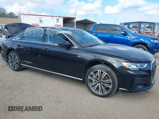 2022 Audi A8 with VIN WAULDAF87NN001657, listed as a IAAI auction lot 41515638 with 22,377 mi miles. Bid and sale history available at carsss.com. Image 1.