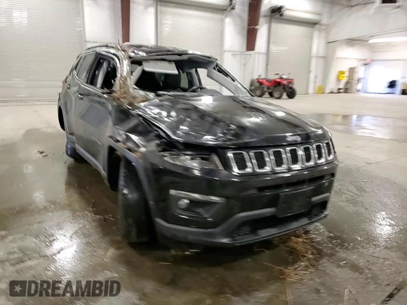 2018 Jeep Compass Latitude with VIN 3C4NJDBB1JT259366, listed as a Copart auction lot 48761085 with 56,190 mi miles and Salvage Title. Bid and sale history available at DreamBid. Image 12.