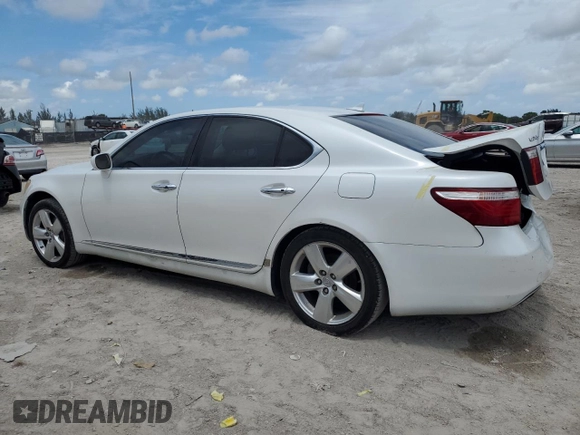 2008 Lexus LS 460 z VIN JTHBL46FX85062005, wystawiony jako Copart lot #60471515 z przebiegiem 154 692 mil mil oraz Nie do naprawy • Non repairable. Historia ofert i sprzedaży dostępna na DreamBid. Obrazek 2.