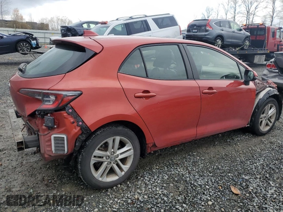 2019 Toyota Corolla Hatchback SE with VIN JTNK4RBE3K3042024, listed as a Copart auction lot 80645314 with 46,186 mi miles and Salvage Title. Bid and sale history available at carsss.com. Image 3.