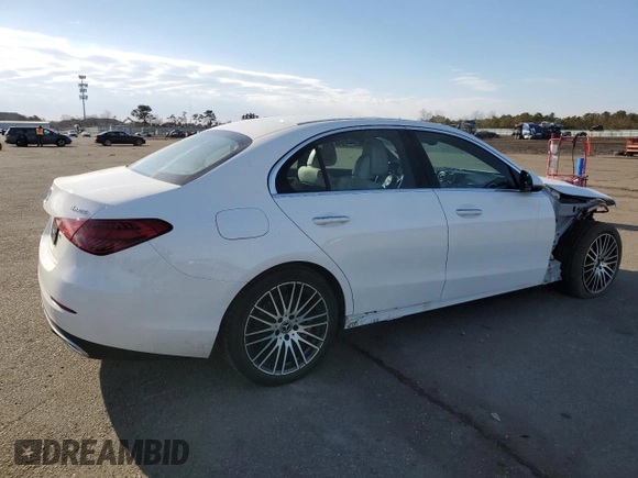 2023 Mercedes-Benz C 300 with VIN W1KAF4HB6PR082490, listed as a Copart auction lot 42681225 with 11,890 mi miles and Salvage Title. Bid and sale history available at DreamBid. Image 3.