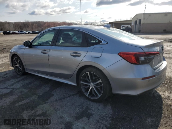 2023 Honda Civic Sedan Touring with VIN 2HGFE1F97PH305185, listed as a Copart auction lot 50556815 with 25,187 mi miles and Salvage Title. Bid and sale history available at carsss.com. Image 2.