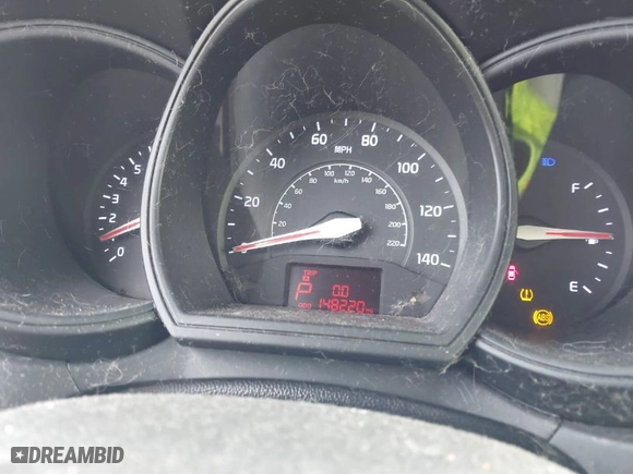 2012 Kia Rio LX with VIN KNADM4A31C6074791, listed as a IAAI auction lot 41707345 with 148,220 mi miles. Bid and sale history available at carsss.com. Image 7.