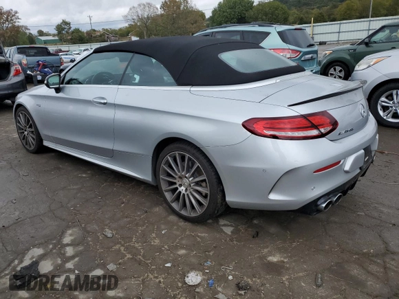 2019 Mercedes-Benz C 43 AMG with VIN WDDWK6EBXKF804782, listed as a Copart auction lot 70933333 with 26,368 mi miles and Salvage title. Bid and sale history available at DreamBid. Image 2.
