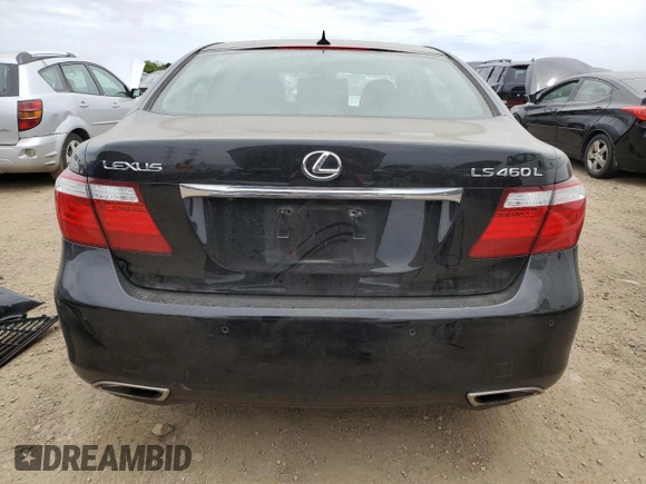 2007 Lexus LS 460 L with VIN JTHGL46F675000248, listed as a Copart auction lot 57568765 with Not provided miles and Salvage title. Bid and sale history available at DreamBid. Image 6.
