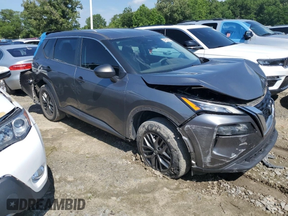 2021 Nissan Rogue S with VIN 5N1AT3AA2MC847641, listed as a Copart auction lot 54755195 with 62,121 mi miles and Salvage title. Bid and sale history available at DreamBid. Image 4.