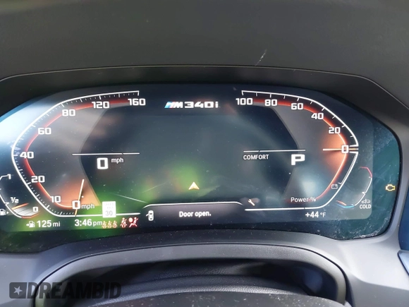 2022 BMW 3 Series M340i xDrive with VIN WBA5U9C01NFM09684, listed as a IAAI auction lot 41670169 with 38,640 mi miles and . Bid and sale history available at DreamBid. Image 7.