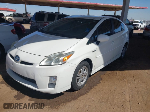 2010 Toyota Prius II with VIN JTDKN3DU6A0107841, listed as a IAAI auction lot 41907477 with 169,554 mi miles. Bid and sale history available at carsss.com. Image 2.