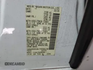 2017 Nissan Frontier SV z VIN 1N6AD0ER1HN709628, wystawiony jako IAAI lot #42076742 z przebiegiem 189 259 mil mil oraz . Historia ofert i sprzedaży dostępna na DreamBid. Obrazek 9.