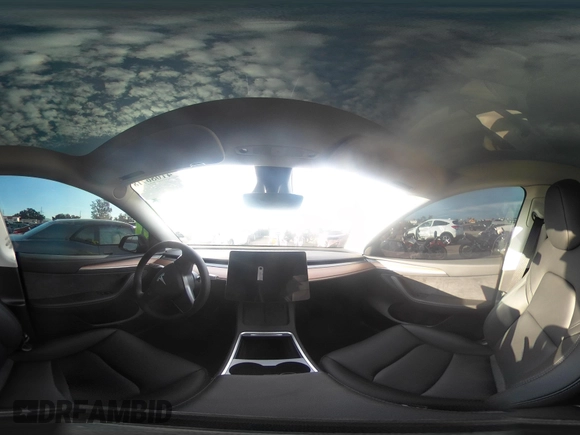 2025 Tesla Model Y Long Range with VIN 7SAYGDED6SF229498, listed as a IAAI auction lot 41086718 with 509 mi miles and . Bid and sale history available at DreamBid. Image 19.