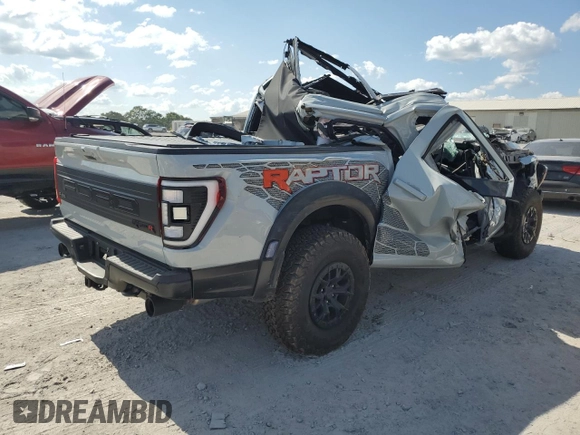 2023 Ford F-150 Raptor with VIN 1FTFW1RJ9PFC84228, listed as a Copart auction lot 70593464 with Not Provided miles and Salvage Title. Bid and sale history available at DreamBid. Image 3.
