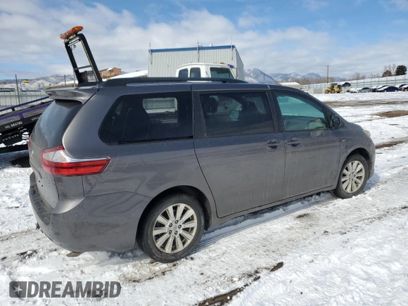 2017 Toyota Sienna LE with VIN 5TDJZ3DC3HS155344, listed as a Copart auction lot 46488255 with 0 mi miles and Salvage Title. Bid and sale history available at carsss.com. Image 3.