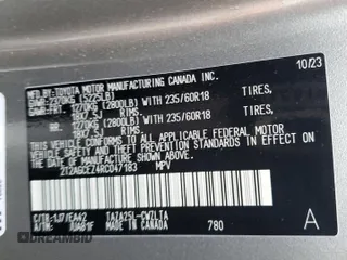2024 Lexus NX with VIN 2T2AGCEZ4RC047183, listed as a Copart auction lot 72563184 with 8,111 mi miles and Salvage Title. Bid and sale history available at carsss.com. Image 16.