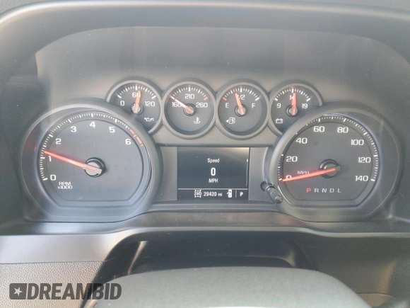 2019 Chevrolet Silverado 1500 Custom with VIN 3GCPYBEH1KG219324, listed as a Copart auction lot 54722405 with 29,420 mi miles and Salvage Title. Bid and sale history available at DreamBid. Image 9.