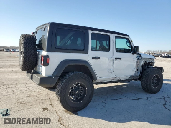 2022 Jeep Wrangler Unlimited Sport with VIN 1C4HJXDG6NW201051, listed as a Copart auction lot 42795565 with 30,197 mi miles and Salvage Title. Bid and sale history available at DreamBid. Image 3.