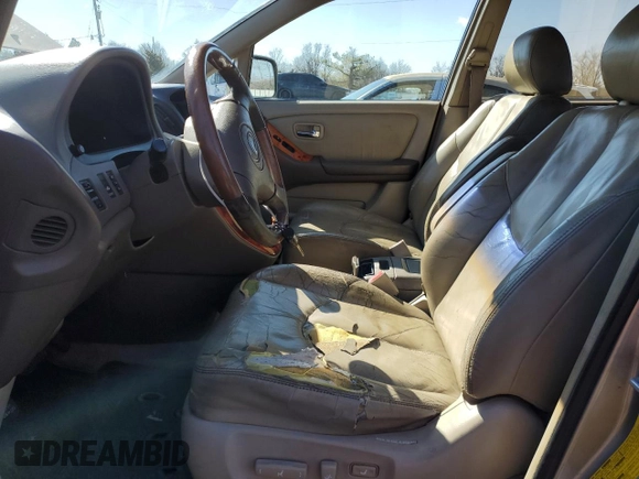2001 Lexus RX 300 with VIN JTJHF10U210213508, listed as a Copart auction lot 48119155 with 310,023 mi miles and Salvage Title. Bid and sale history available at carsss.com. Image 7.