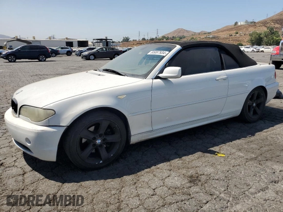 2004 BMW 3 Series 325Ci with VIN WBABW33484PL29739, listed as a Copart auction lot 65087934 with 121,581 mi miles and Salvage Title. Bid and sale history available at carsss.com. Image 1.