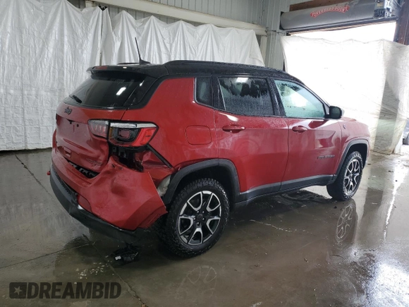 2025 Jeep Compass Trailhawk z VIN 3C4NJDDN8ST532442, wystawiony jako Copart lot #61386085 z przebiegiem 11 207 mil mil oraz Czysty tytuł • Clean title. Historia ofert i sprzedaży dostępna na DreamBid. Obrazek 3.