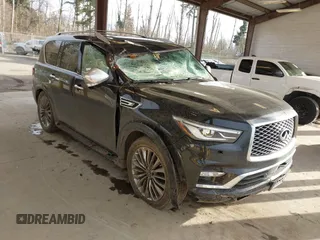 2021 Infiniti QX80 SENSORY with VIN JN8AZ2BC4M9475864, listed as a IAAI auction lot 41418111 with 61,878 mi miles. Bid and sale history available at carsss.com. Image 1.